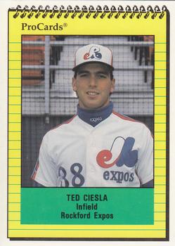 1991 ProCards #2053 Ted Ciesla Front