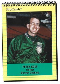 1991 ProCards #NNO Peter Kolb Front