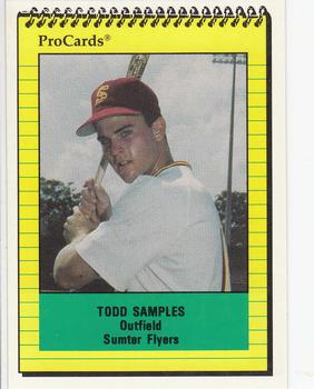 1991 ProCards #2349 Todd Samples Front