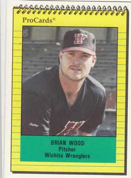 1991 ProCards #2600 Brian Wood Front