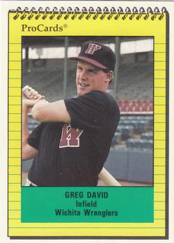 1991 ProCards #2603 Greg David Front