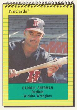 1991 ProCards #2613 Darrell Sherman Front