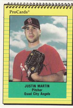 1991 ProCards #2625 Justin Martin Front
