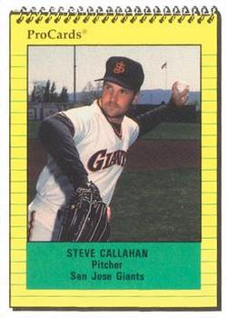 1991 ProCards #2 Steve Callahan Front