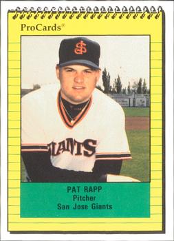 1991 ProCards #9 Pat Rapp Front