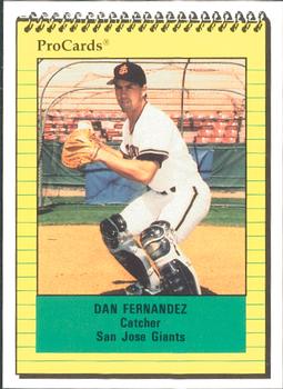 1991 ProCards #12 Dan Fernandez Front