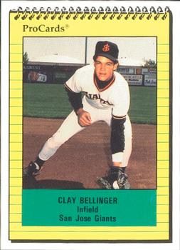 1991 ProCards #15 Clay Bellinger Front