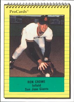 1991 ProCards #16 Ron Crowe Front