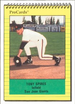 1991 ProCards #21 Tony Spires Front