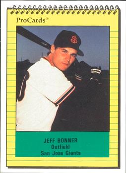 1991 ProCards #22 Jeff Bonner Front