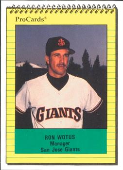 1991 ProCards #27 Ron Wotus Front