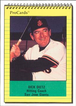 1991 ProCards #28 Dick Dietz Front