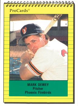 1991 ProCards #60 Mark Dewey Front