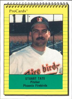 1991 ProCards #67 Stu Tate Front