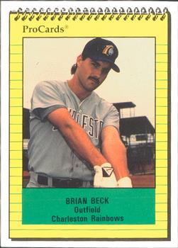 1991 ProCards #106 Brian Beck Front