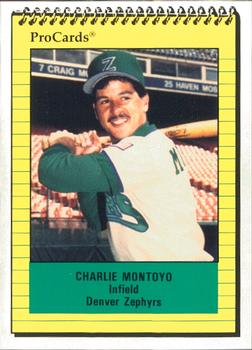 1991 ProCards #131 Charlie Montoyo Front