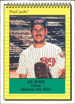 1991 ProCards #171 Joe Bitker Front