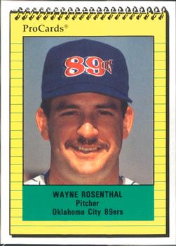 1991 ProCards #178 Wayne Rosenthal Front