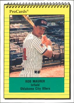 1991 ProCards #186 Rob Maurer Front