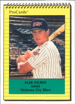 1991 ProCards #187 Dean Palmer Front