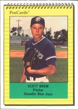 1991 ProCards #197 Scott Brow Front