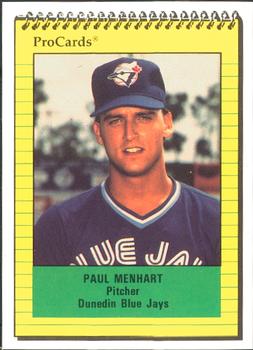 1991 ProCards #203 Paul Menhart Front