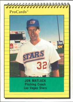 1991 ProCards #254 Jon Matlack Front