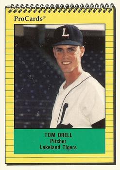 1991 ProCards #258 Tom Drell Front