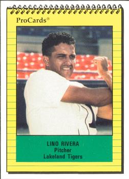 1991 ProCards #266 Lino Rivera Front