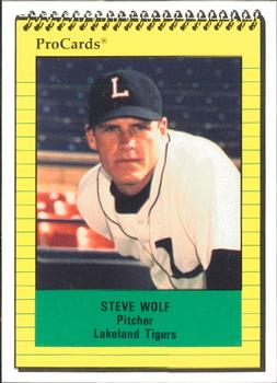 1991 ProCards #268 Steve Wolf Front