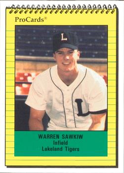 1991 ProCards #276 Warren Sawkiw Front