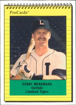 1991 ProCards #279 Denny McNamara Front