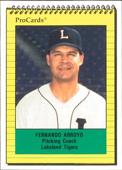 1991 ProCards #283 Fernando Arroyo Front
