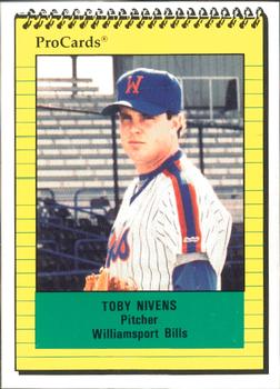1991 ProCards #289 Toby Nivens Front