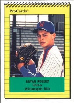 1991 ProCards #290 Bryan Rogers Front