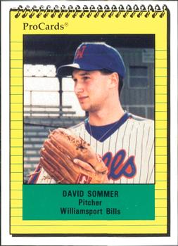 1991 ProCards #291 David Sommer Front