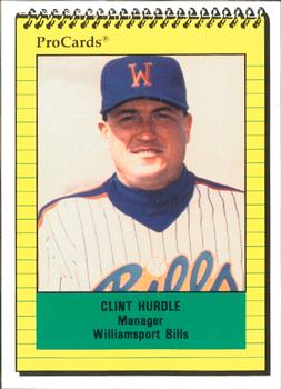 1991 ProCards #309 Clint Hurdle Front