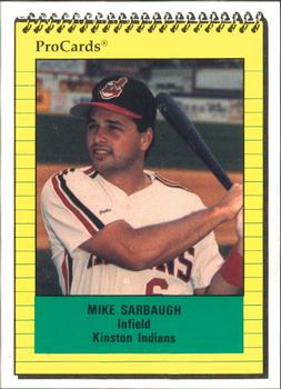 1991 ProCards #332 Mike Sarbaugh Front