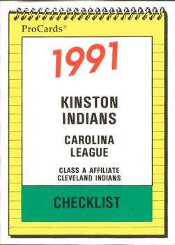 1991 ProCards #343 Checklist Front