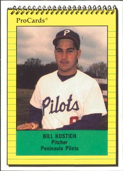1991 ProCards #373 Bill Kostich Front