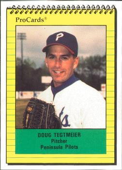 1991 ProCards #377 Doug Tegtmeier Front