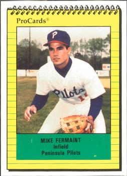 1991 ProCards #384 Mike Fermaint Front