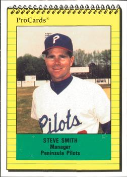 1991 ProCards #394 Steve Smith Front