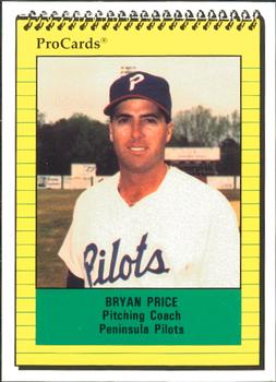 1991 ProCards #396 Bryan Price Front
