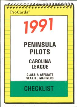 1991 ProCards #397 Checklist Front
