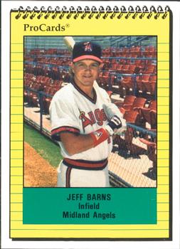 1991 ProCards #438 Jeff Barns Front