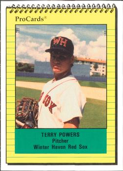 1991 ProCards #487 Terry Powers Front