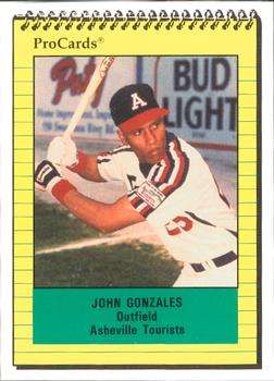 1991 ProCards #579 John Gonzales Front