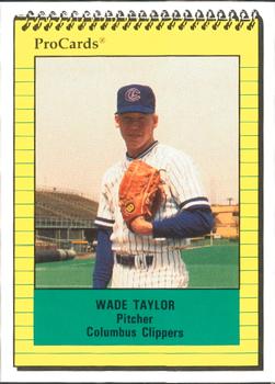1991 ProCards #598 Wade Taylor Front