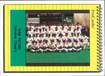 1991 ProCards #613 Team Picture Front